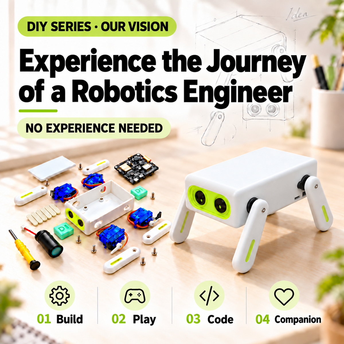 Build a robot from 0 to 1 and easily design tabletop games and features